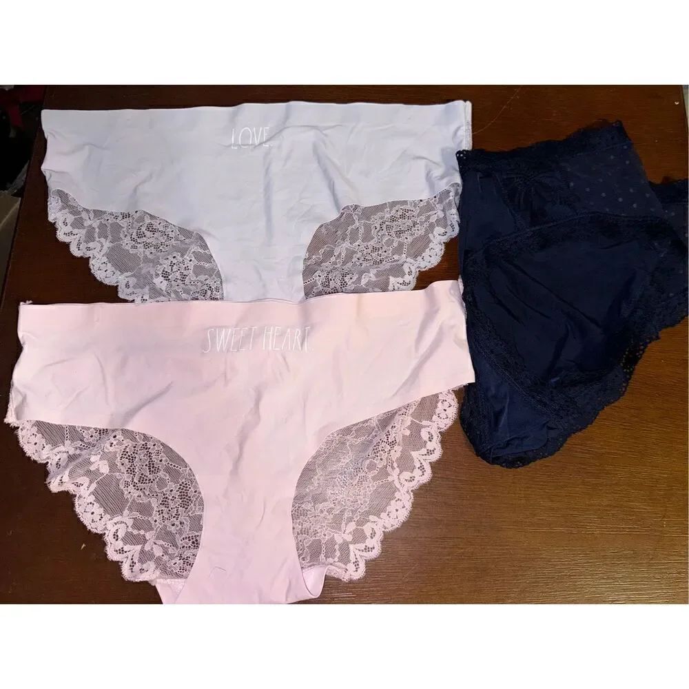 NWOT bundle of 3 Rae Dunn panties size large
